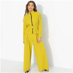 Брючный костюм дизайнерский, Так выглядит уверенность (милан, 2 в 1, с поясом)