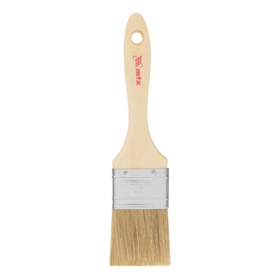 Кисть плоская "Евро" 2", натуральная щетина, деревянная ручка MTX