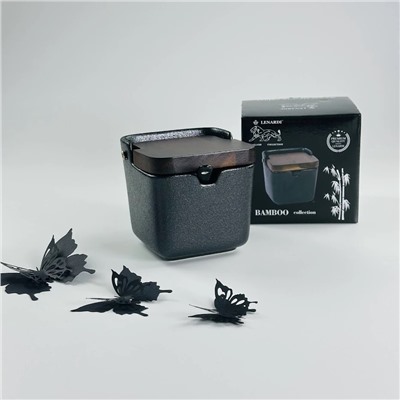 235-027 Сахарница 9,5см с ложкой BLACKWOOD в под.уп.(х36)Фарфор