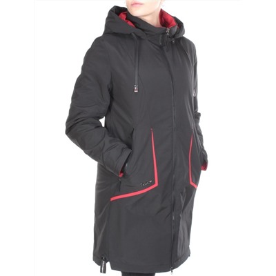 21-60 BLACK Куртка демисезонная женская AKiDSEFRS (100 гр.синтепона)