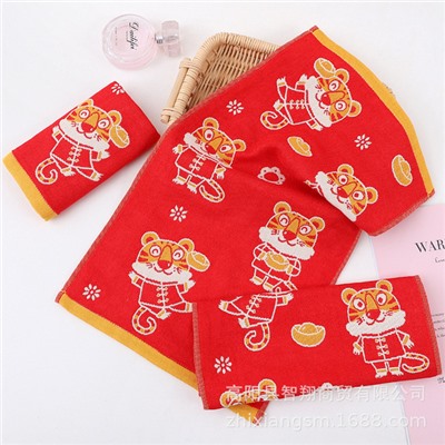 Gauze cartoon children's sweat towel, wholesale