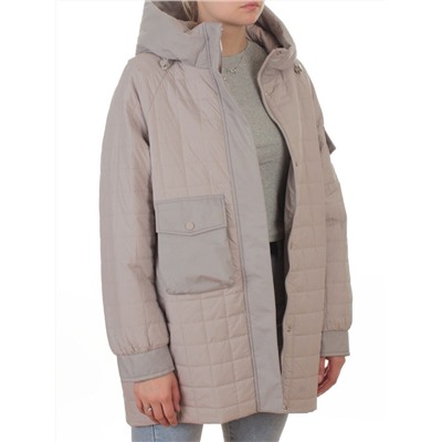 9608 GRAY Куртка стеганная демисезонная женская (100 гр. синтепон)