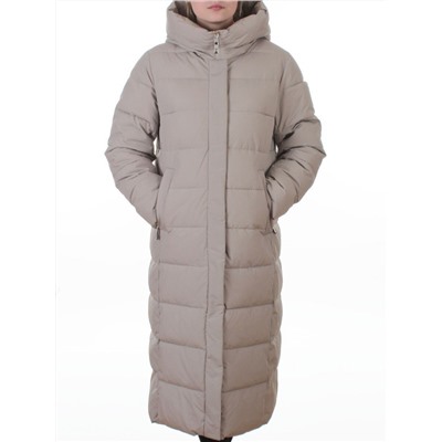 2338 DK. BEIGE Пальто зимнее женское (200 гр. холлофайбер)