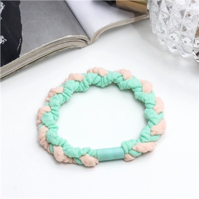 Резинка для волос «Спорт элит», плетение жатое, 5 см, зелёная