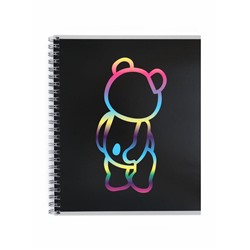 Тетрадь 80л кл на гребне Bear, обл мел карт, бл офс