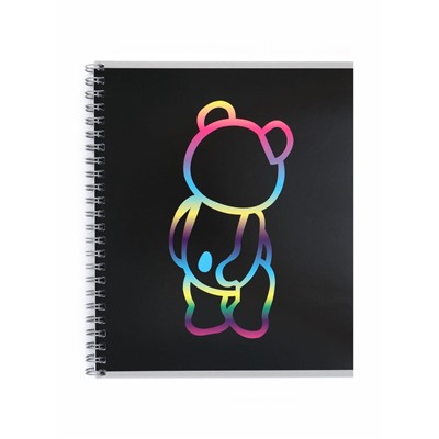 Тетрадь 80л кл на гребне Bear, обл мел карт, бл офс
