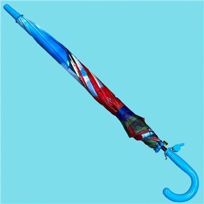 Зонт-трость для мальчика с мультгероями полуавтомат Арт 1004/8