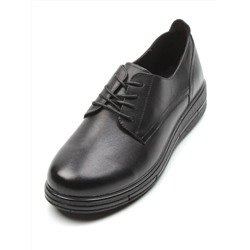03-5066 BLACK Полуботинки женские (натуральная кожа)