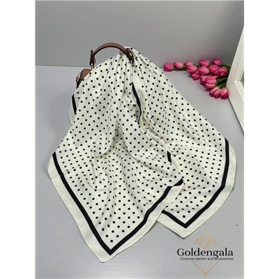 Платок шелковый Люкс "Миледи" Арт 2427/62 цвет молочный