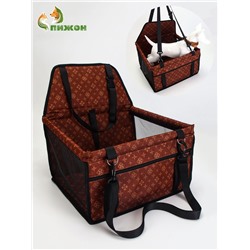Автокресло для животных 40*30*25 см, коричневое