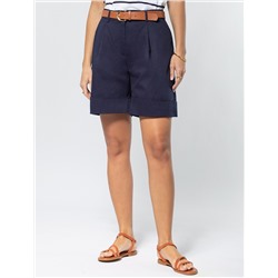 Шорты из тонкого хлопкового твила с эластаном