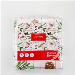 Скатерть новогодняя «Доляна» New Year 146×110 см, 100% хлопок, рогожка 164 г/м²