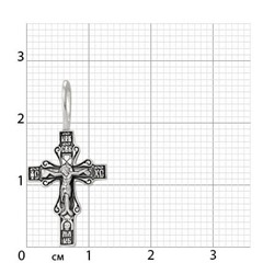 Крест из серебра литье частичное чернение