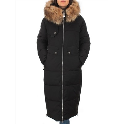 H23-631 BLACK Пальто зимнее женское (200 гр. тинсулейт)