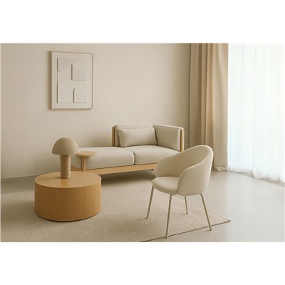 Лампа настольная Texture Sleek, Ø32х42 см, бежевая