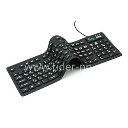 Клавиатура DIALOG проводная гибкая Flex KFX-05U USB (черная)