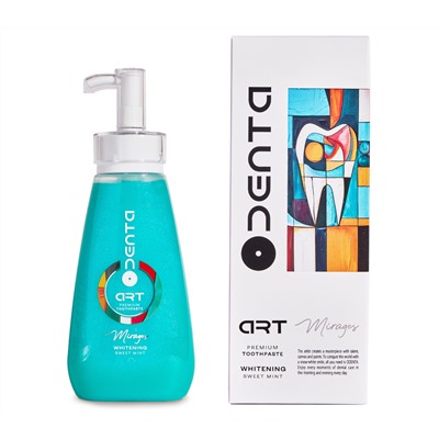 Зубная паста "ODENTA ART Mirages Whitening Sweet Mint" (220 мл) (10327215)