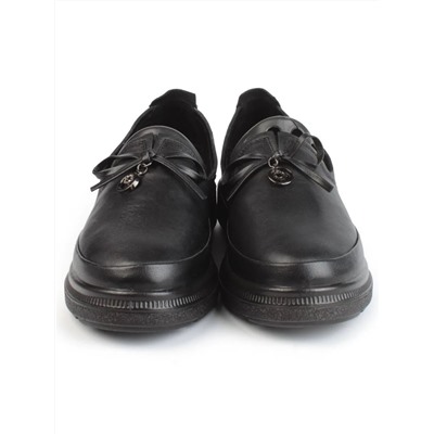 03-5318 BLACK Полуботинки женские (натуральная кожа)