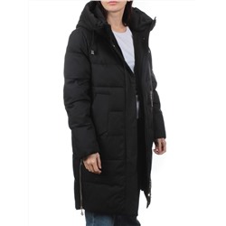 7715 BLACK Пальто зимнее женское (200 гр. холлофайбер)