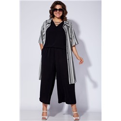 Рубашка Viola Style 1125 чёрно-белый