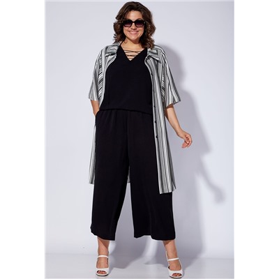 Рубашка Viola Style 1125 чёрно-белый