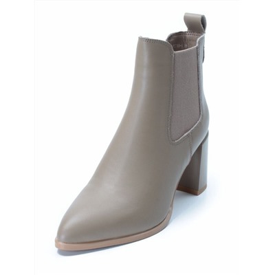 01-PCT169-3 DK. BEIGE Ботинки Челси демисезонные женские (натуральная кожа, байка)