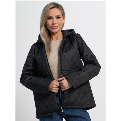 Куртка демисезонная стеганая (черная матовая) Б15194-25М