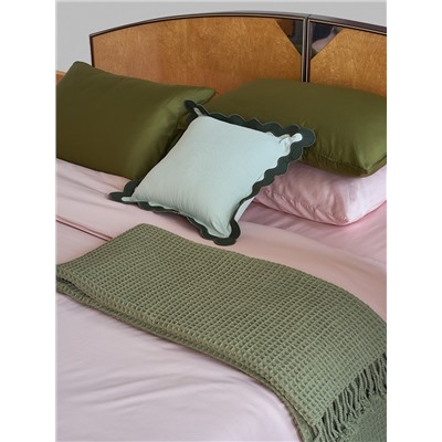 Плед из шерсти травянисто-зеленого цвета из коллекции Essential, 130х180 см