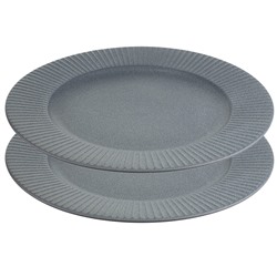 Набор обеденных тарелок Soft Ripples,  Ø27 см, серые, 2 шт.