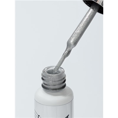 Гель для дизайна ногтей, с блёстками, LED/UV, 8 мл, цвет серебристый