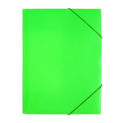 Папка на резинке А4, 500 мкм, Calligrata Neon, корешок 30 мм, неоновая, салатовая