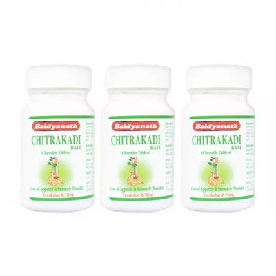 Набор Читракади Вати (3 х 80 таб, 300 мг), Сhitrakadi Bati Set, произв. Baidyanath