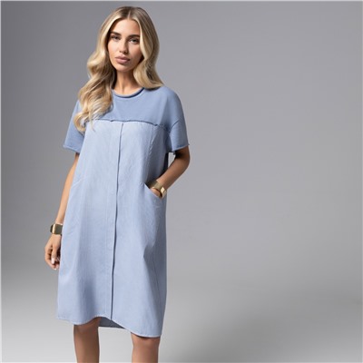 Платье-рубашка комбинированное, Вдохновение лета