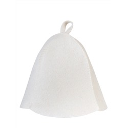 Шапка банная «Сауна», войлок белый