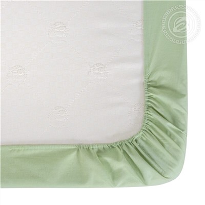 Простыня на резинке из поплина Фисташковый Арт Дизайн