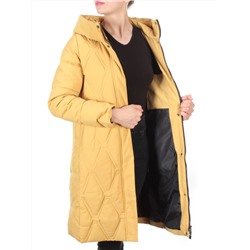 2158 MUSTARD Пальто зимнее облегченное  женское YINGPENG (150 гр. холлофайбер)