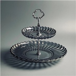 200-173 Двухъярусная этажерка в под.уп.(х8)Стекло