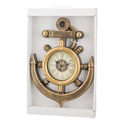 ЧАСЫ НАСТЕННЫЕ КВАРЦЕВЫЕ "OLD SALT" 38*28*4 СМ. ДИАМЕТР ЦИФЕРБЛАТА=12 СМ. (КОР=6ШТ.)