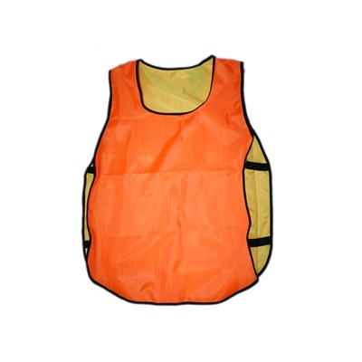 Манишка двусторонняя  взросл. р.48-54 (оранжево-желтая) состав 100% полиэстер