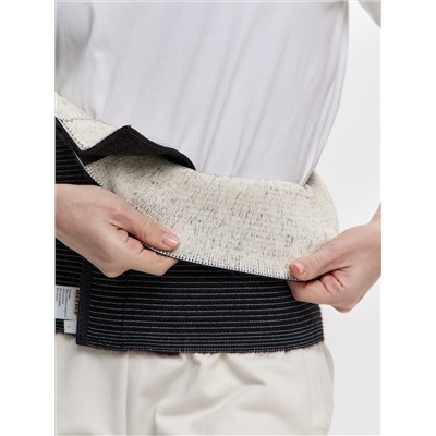 Пояс эластичный согревающий «Зима+Лето» из собачьей шерсти и хлопка на липучке