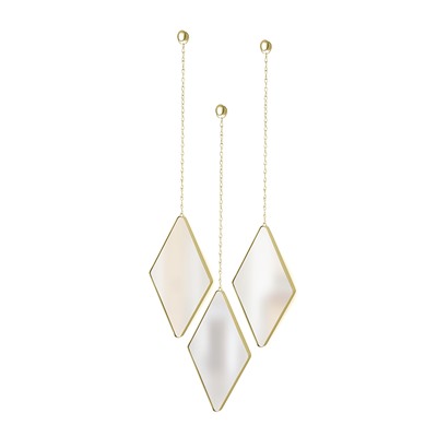 Набор зеркал Dima, матовая латунь, 3 шт.