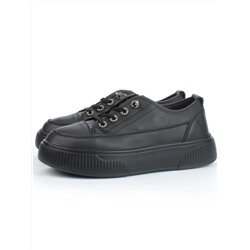 05-SD8-3D BLACK Кроссовки женские (натуральная кожа)