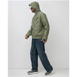Куртка спортивная мужская весна осень цвета хаки 25471Kh