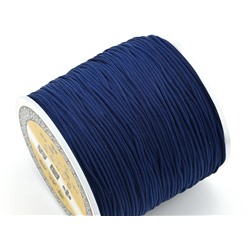 Шнур для плетения шелковый 1мм цв.синий, 100м