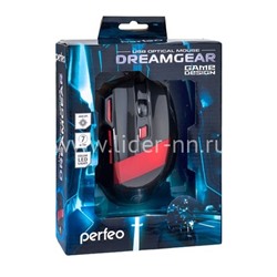 Мышь проводная PERFEO GEAR (черная) Game Design PF_5019 подсветка