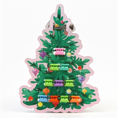 Подарочный набор новогодний для девочки «Праздник»: заколка и крабики для волос