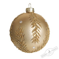 Шар "Золотые джунгли" (стекло) 8 см