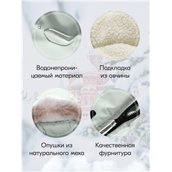 Куртка парка зимняя детская подростковая для девочки с капюшоном и мехом бирюзового цвета 9442Br