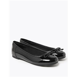Kids’ Leather Ballerina School Shoes (13 Small - 7 Large)