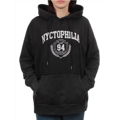 T312 BLACK Худи женское (90% хлопок, 10% полиэстер)